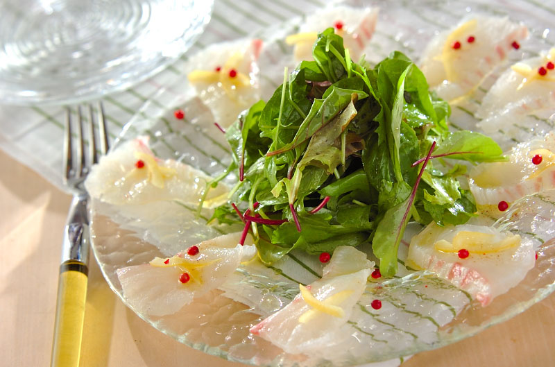 美肌義式鯛魚沙拉(Carapaccio)佐鹽漬檸檬