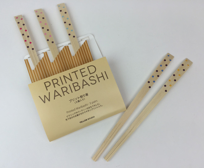 PRINTED WARIBASHI 衛生筷(5雙)（Yellow Studio）
