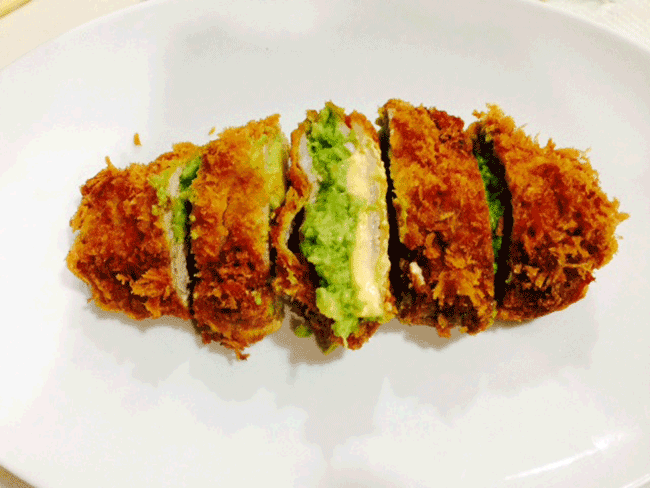 食譜~日式炸豬排: 千層起司酪梨炸豬排(ミルフィーユカツ)