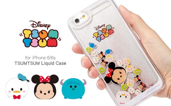 【迪士尼TSUM TSUM】全部共16種的迪士尼角色在水中搖曳的「液態iPhone保護殼」誕生!