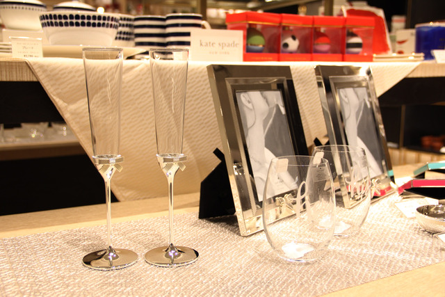Kate Spade未在日本販售的香檳酒杯等餐具在新宿伊勢丹期間限定登場