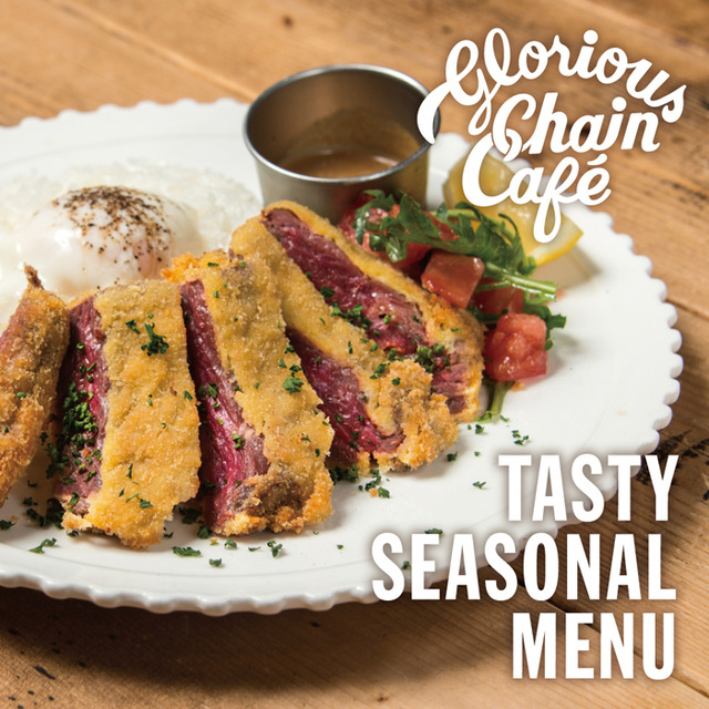 知名牛仔褲品牌DIESEL的咖啡館!「Glorious Chain Cafe」推出炸牛排春季新菜單