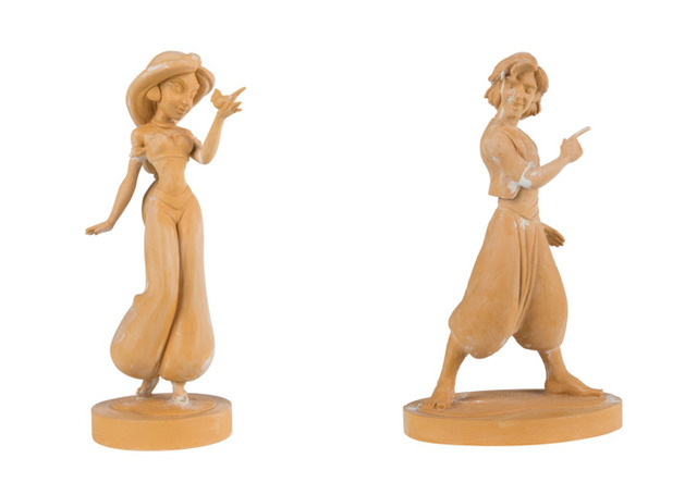 「阿拉丁」茉莉公主＆阿拉丁　動畫初步模型（1992年）