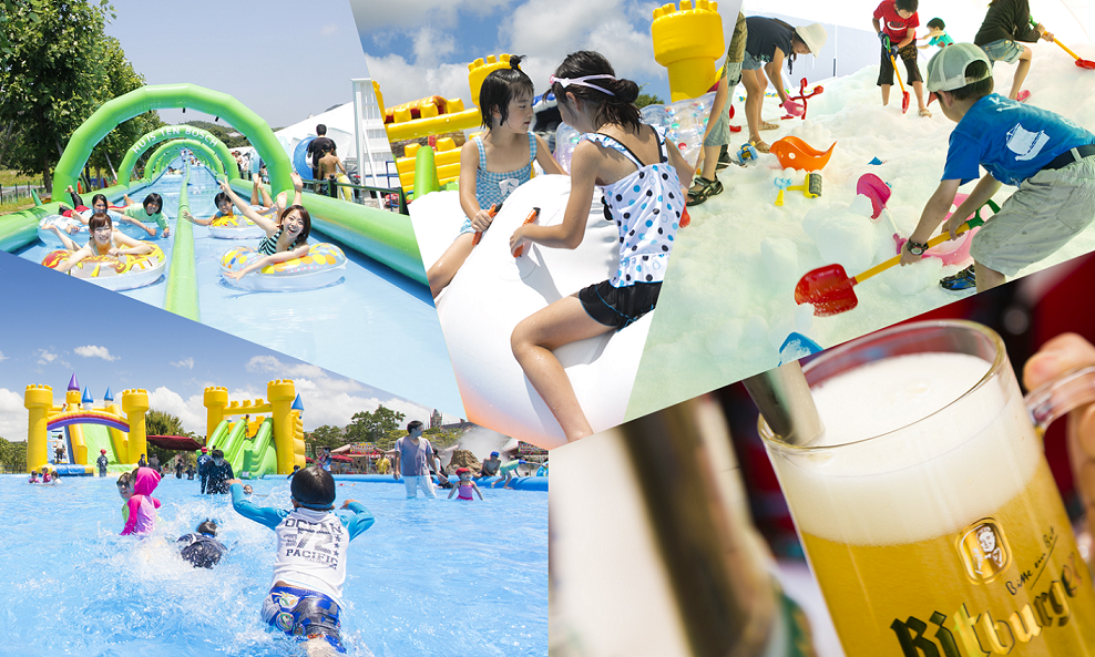 大阪城公園內期間限定水上樂園登場!還有日本第一座彈跳滑水道