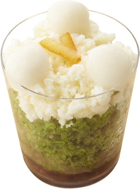 「抹茶柑橘牛奶刨冰」