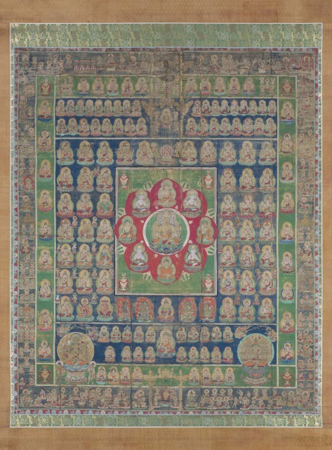 《両界曼荼羅》|鎌倉時代(14世紀)|双幅、絹本着色|各235.5×197.2 cm|所蔵:三室都寺、京都