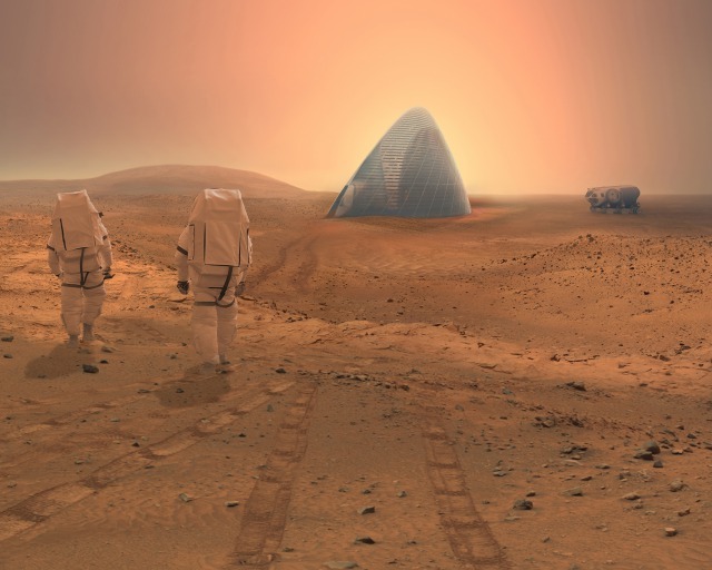 スペース・エクスプロレーション・アーキテクチャ・アンド・クラウズ・アーキテクチャ・オフィス|《マーズ・アイス・ハウス》|2015年|3Dプリント模型、台座に内照ライト、映像|45×44×48.3 cm|作家蔵|画像提供:Clouds AO/SEArch