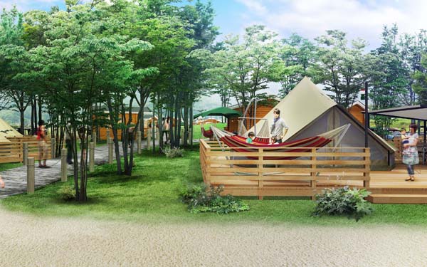 全46サイト テントサイトはウッドデッキ付き(イメージ)