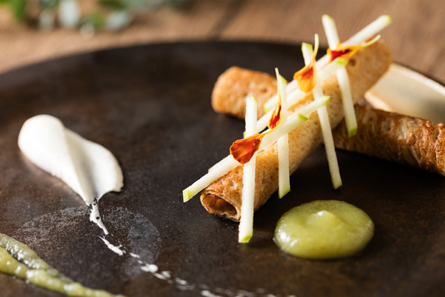 「夕焼け(そば粉のデザートクレープ)」