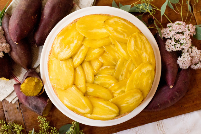 「鹿吉 絹錦番薯(silk sweet)的酥塔」(單片/含稅581日圓,整個/含稅5,508日圓)