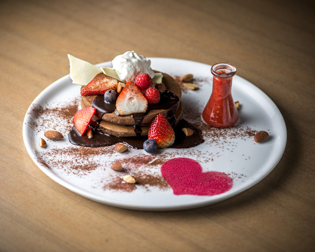 Max Brenner Chocolate Bar 的「融化的心 巧克力鬆餅」(含稅1,550日圓)