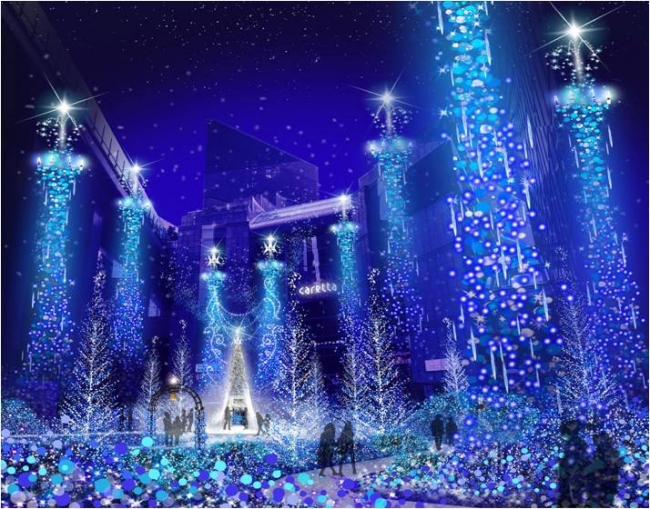 2016年感動的夢幻藍光!東京「Caretta汐留燈景」展到2月為止!