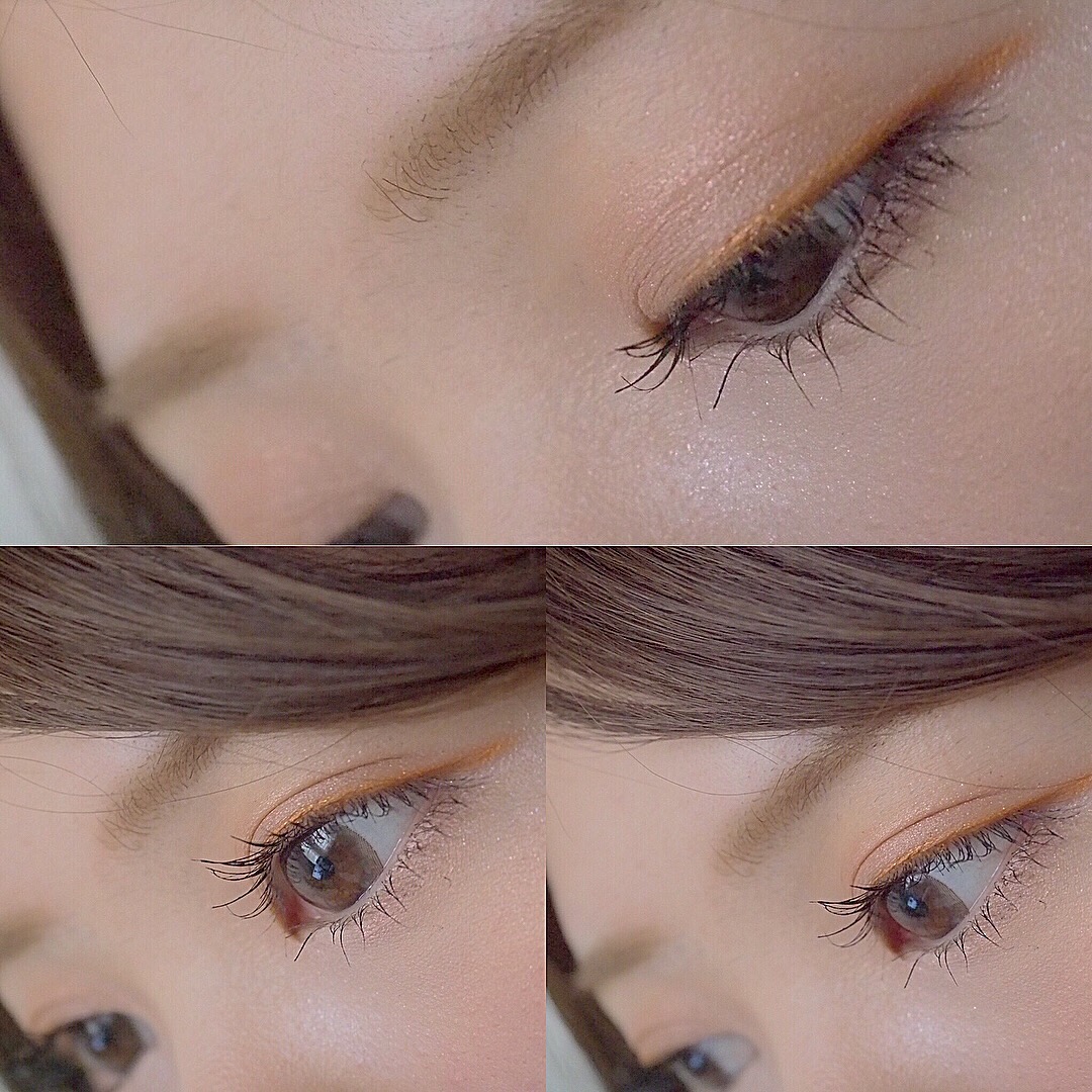 夏天就來挑戰一下彩色眼線! 用橘色打造簡單日系夏季妝容♡