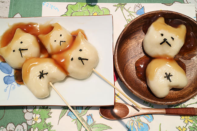 日本人氣食譜分享!利用日式甜醬油糰子做出療癒度動物糰子!