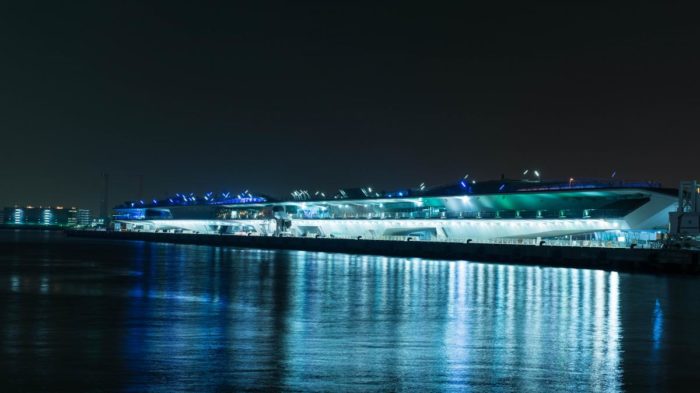 橫濱夜景橫濱港大棧橋 國際客輪碼頭