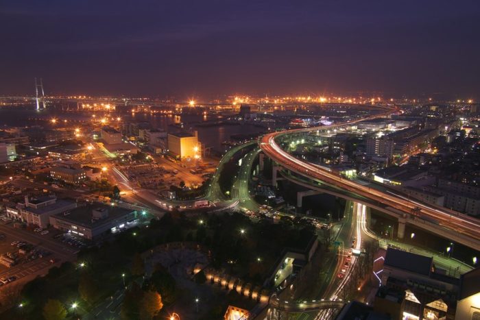 橫濱夜景橫濱海洋塔