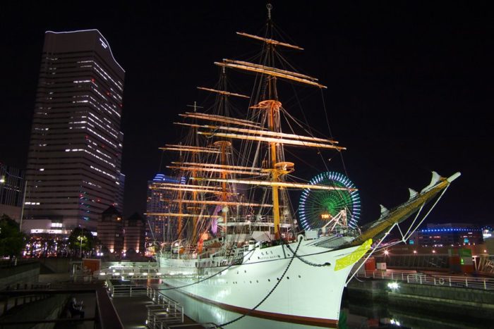 橫濱夜景帆船日本丸公園