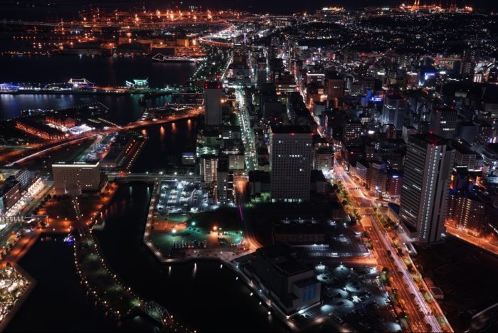 橫濱夜景橫濱地標塔 空中花園展望台