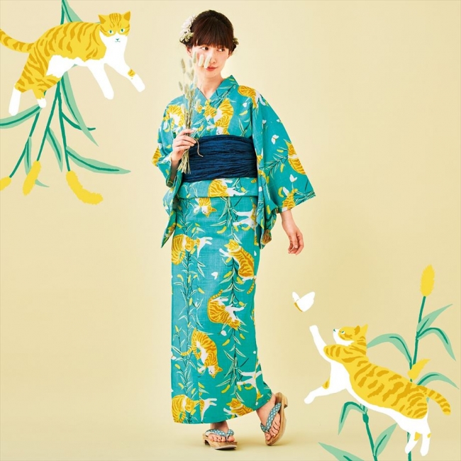 日本夏天就要穿上可爱浴衣！猫咪×几何浴衣让你不再和别人撞衫！ Japaholic_cn