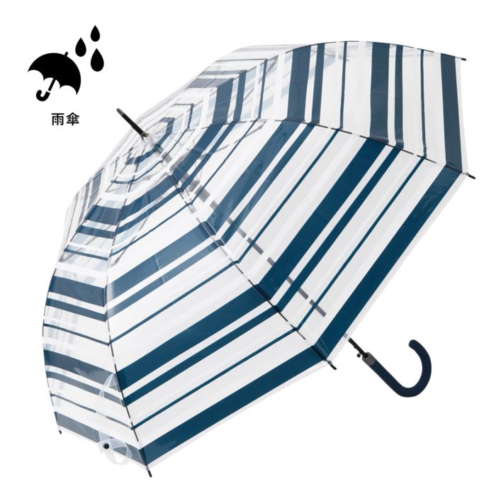 Francfranc雨具介紹雨傘雨衣雨天用品雨傘透明條紋款雨天用