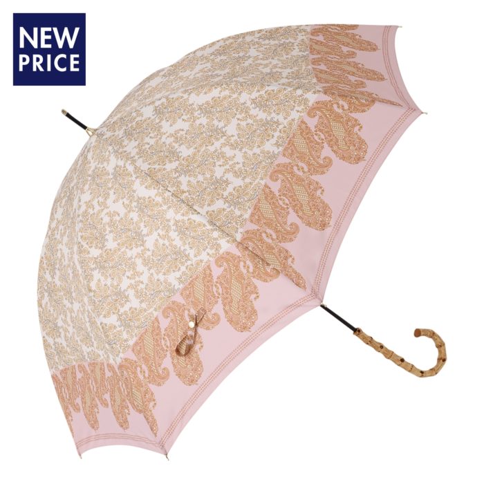 Francfranc雨具介紹雨傘雨衣雨天用品雨傘粉紅半透明花紋長傘雨天用