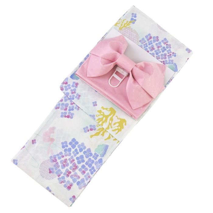 日本迪士尼網路商店浴衣特輯公主系列浴衣小美人魚白色紫陽花繡球花浴衣