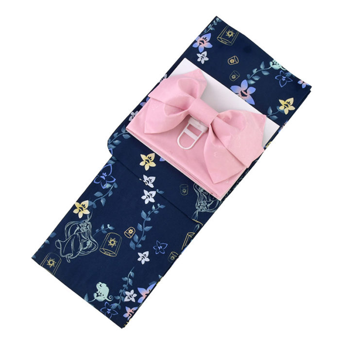 日本迪士尼網路商店浴衣特輯公主系列浴衣長髮公主深藍色桔梗浴衣