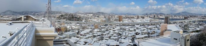 江波氣象館雪景