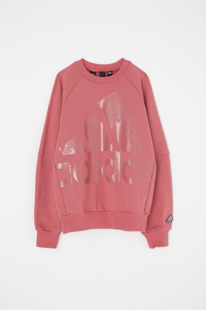 adidas&moussy共同开发联名商品第四弹长袖外衣粉红色 sweat pink