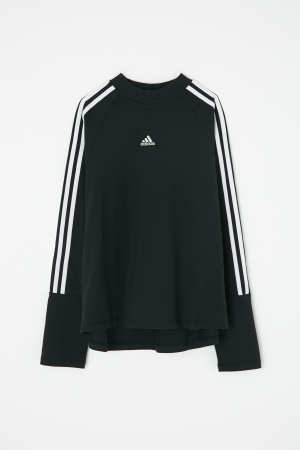 adidas&moussy共同開發聯名商品第四彈長袖運動衫黑色 long sleeve tshirt black