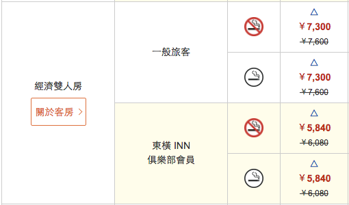 東橫INN會員俱樂部優惠價