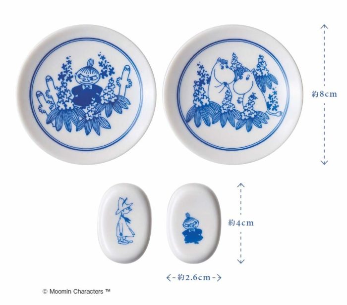 Moomin特製豆皿與筷架尺寸