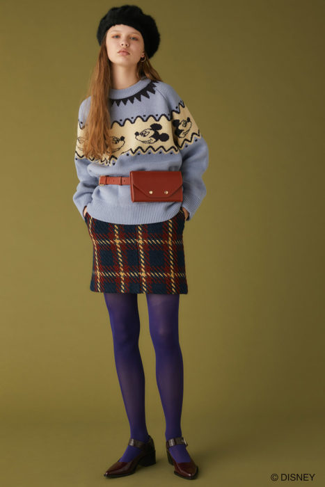 Disney SERIES CREATED by MOUSSY 5th collection 藍針織毛衣