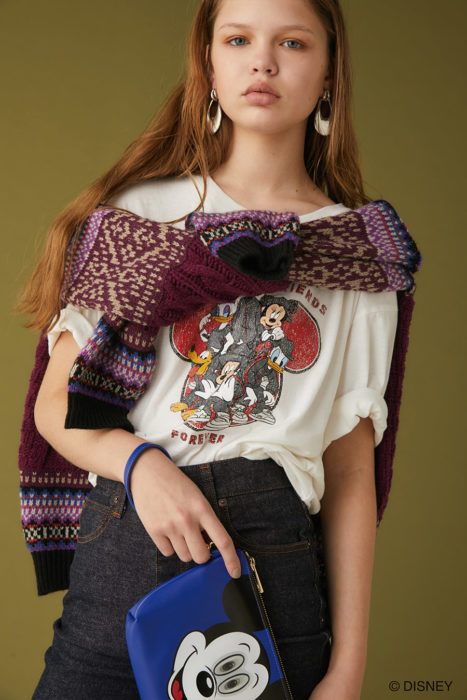 Disney SERIES CREATED by MOUSSY 5th collection 白t-shirt