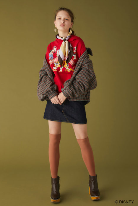  Disney SERIES CREATED by MOUSSY 5th collection 紅色連帽上衣