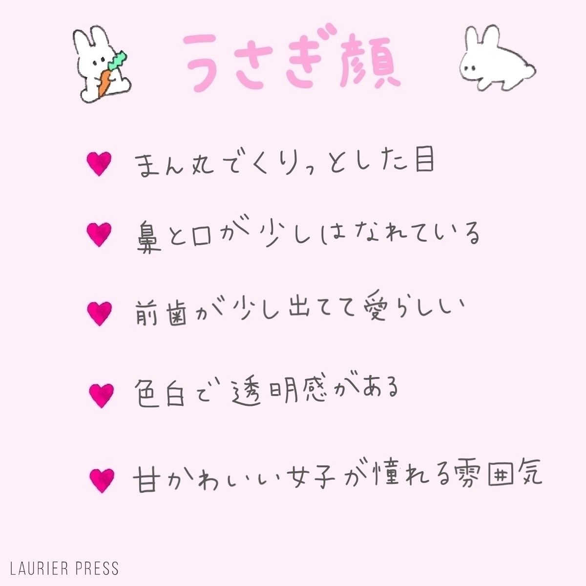 兔系臉的特徵