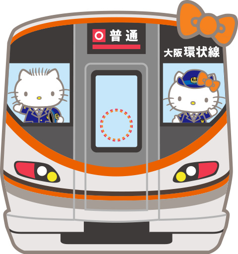 日本Hello Kitty×JR合作第三彈,大阪環狀線彩繪列車上路!