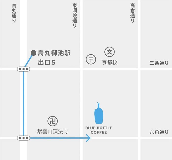 藍瓶咖啡六角快閃店 地圖