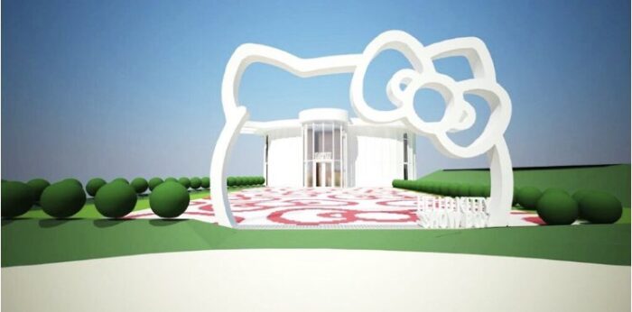 淡路島 HELLO KITTY SHOW BOX Kitty頭標示