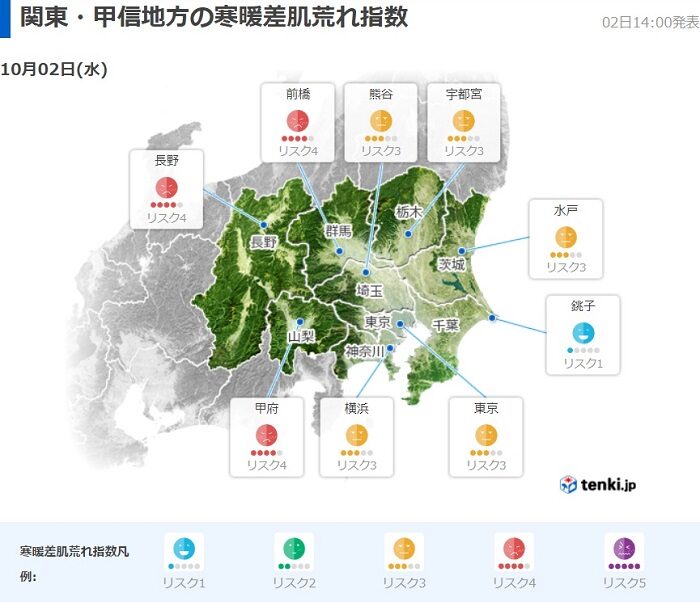 關東甲信地方指數