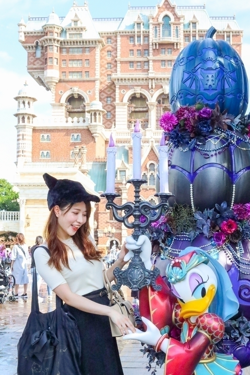 東京迪士尼海洋萬聖節 驚魂古塔黛絲紀念照