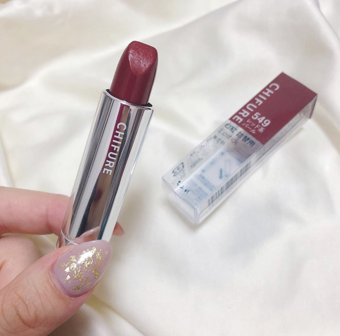 「CHIFURE 口紅 #549紅色系珠光」