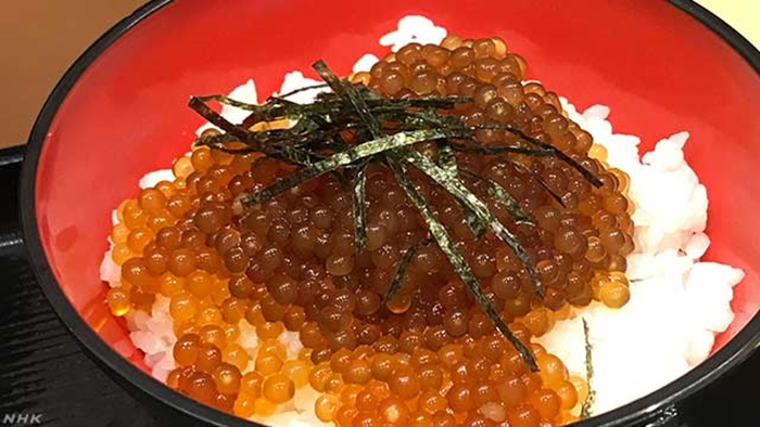 偽鮭魚卵珍珠丼飯