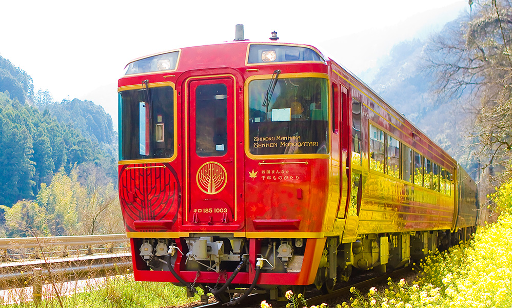 日本觀光列車「四國正中千年物語」傳統工藝四季和風之美