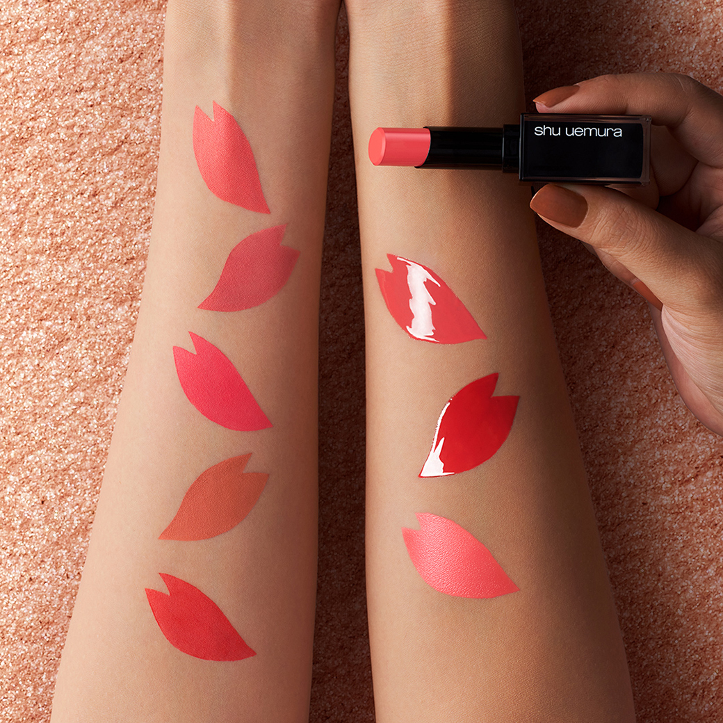 植村秀無色限唇膏櫻花歐蕾限量版:實際顯色效果