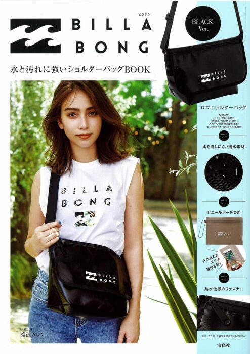 BILLABONG 水と汚れに強いショルダーバッグBOOK BLACK Ver.