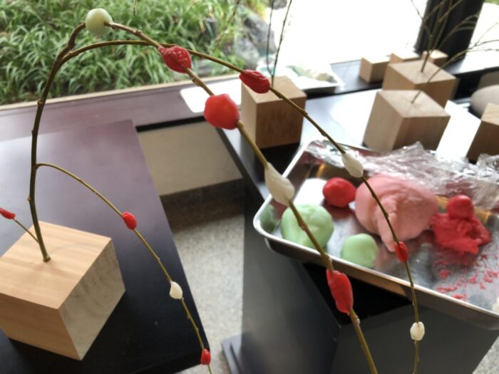 柳枝麻糬餅花