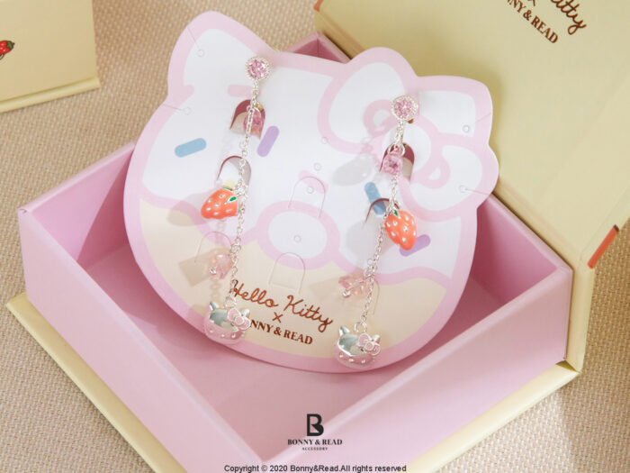 Hello Kitty 草莓甜心夾式耳環_Bonny _ Read 飾品_01