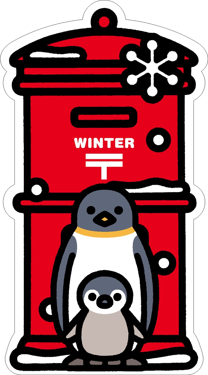 冬季郵筒明信片-企鵝