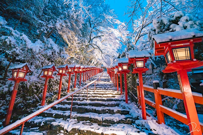 京都貴船神社雪景1